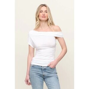 NWT Robertson + Rodeo Small Knit Off Shoulder Ivory Top Sexy Girls-Night-Out‎